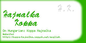 hajnalka koppa business card